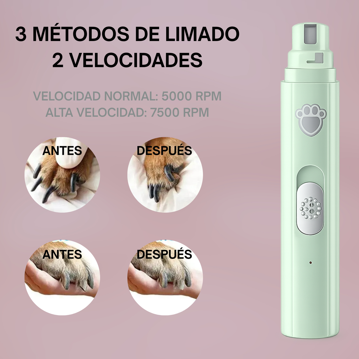 Lima Eléctrica Para Mascotas Pro